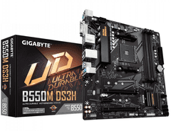 Gigabyte B550M DS3H osnovna plošča, AM4, DDR4, PCIe 4.0, mATX