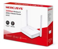 Mercusys MW300D modem ADSL2+ z brezžičnim usmerjevalnikom, 300 Mb/s