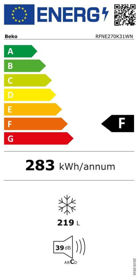 Beko RFNE270K31WN zamrzovalna omara