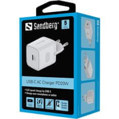 Sandberg USB-C AC PD20W polnilnik
