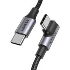 Ugreen USB 2.0 USB-C na USB-C kabel, kotni, pleten, 1m