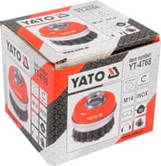 YATO  Žična sprednja krtača M14 x 75 mm INOX