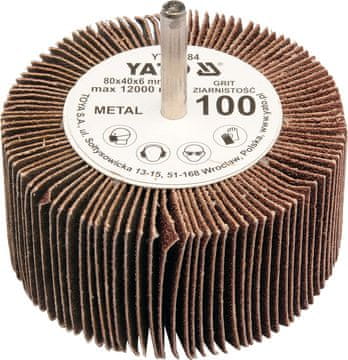 YATO  Lamelni radialni disk 80x40 P-60 z gredjo 6 mm