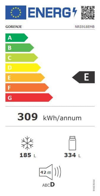 Gorenje NRS918EMB ameriški hladilnik
