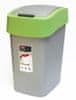 Koš za smeti Pacific Flip bin 25 l, zeleno-srebrn