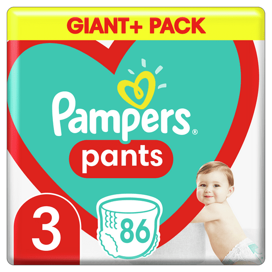 Pampers Pants hlačne plenice, Velikost 3, 6–11 kg, 86 kosov