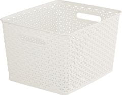 Curver škatla za shranjevanje Rattan Style L, bela