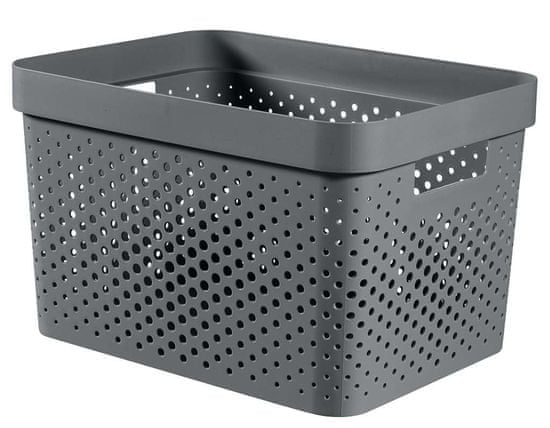 Curver Infinity škatla za shranjevanje, reciklirana plastika, 17 l, temno siva