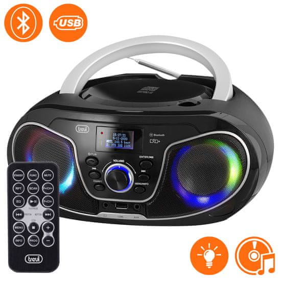 Trevi Boombox CMP 588 prenosni CD-predvajalnik, DAB/DAB+, Bluetooth, črn