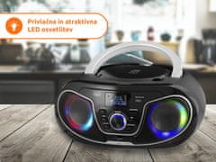 Trevi Boombox CMP 588 prenosni CD-predvajalnik, DAB/DAB+, Bluetooth, črn
