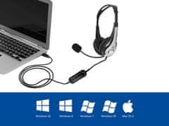 Ewent EW3565 slušalke, USB, mikrofon