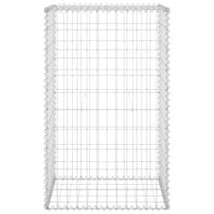 Vidaxl Gabionska stena s pokrovi iz pocinkanega jekla 60x50x100 cm