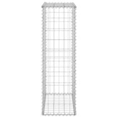 Vidaxl Gabionska stena s pokrovi iz pocinkanega jekla 60x30x100 cm
