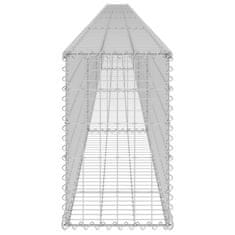 Vidaxl Gabionska stena s pokrovi iz pocinkanega jekla 900x30x50 cm