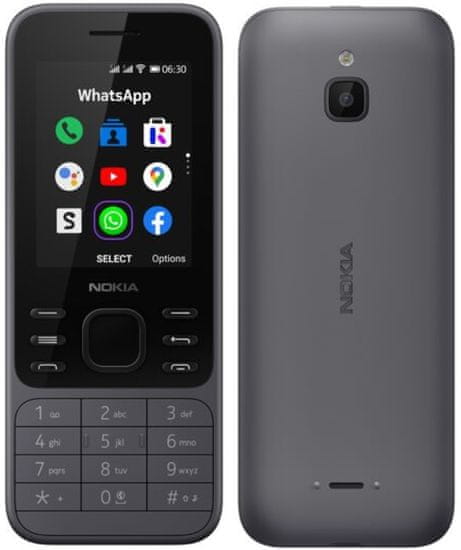 Nokia 6300 4G telefon, 512MB/4GB, Charcoal