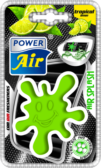 Power Air Splash osvežilec za avto, tropska limona