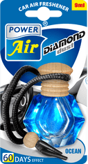 Power Air Diamond Dust osvežilec za avto, modri ocean, 9 ml
