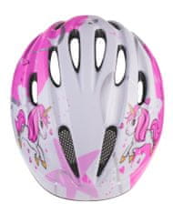 Etape otroška kolesarska čelada Rebel, bela/roza, XS/S