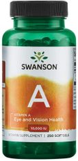 Swanson Vitamin A, 10000 ie, 250 mehkih gelov