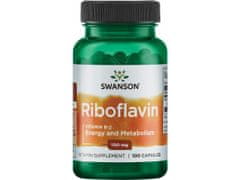 Swanson Riboflavin Vitamin B-2, 100 mg, kapsule