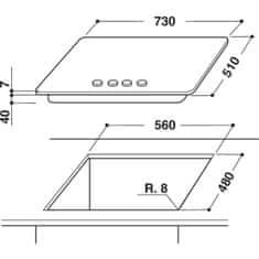 Whirlpool plinska kuhalna plošča GMWL 728/IXL