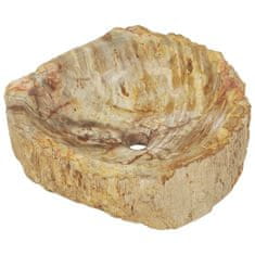 Vidaxl Umivalnik 45x35x15 cm fosilni kamen krem