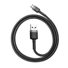 BASEUS cafule cable robusten najlonski kabel usb / micro usb qc3.0 2.4a 0.5m črno-siv (camklf-ag1) - odprodaja