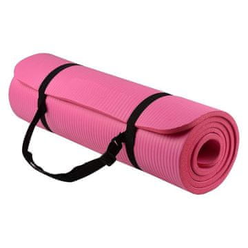 MG Gymnastic Yoga Premium protidrsna podloga za vadbo 10mm + ovitek, roza