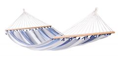 La Siesta Alisio viseča mreža s prečko, Double, svetlo modro-bela