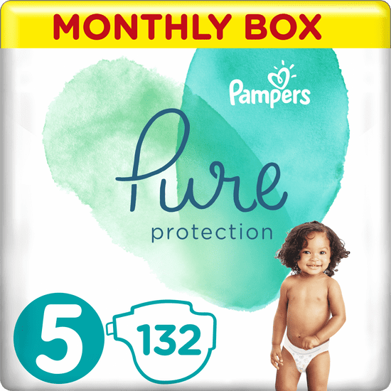 Pampers Pure Protection plenice, vel. 5, 11–16 kg, 132 kosov