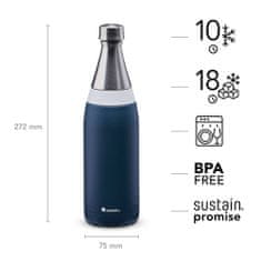 Izolirana steklenička za vodo Fresco 0,6 l, temno modra