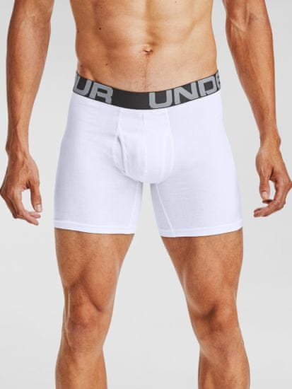 Under Armour Bokser spodnjice UA Charged Cotton 6in 3 Pack-WHT