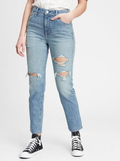 Gap Jeans hlače V-Slim Boyfriend Med Candale Dest Dbl Rl Mid Rise