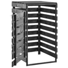 Vidaxl Enojna lopa za smetnjak 70x75x121 cm barvana trdna borovina
