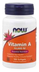 NOW Foods Vitamin A, 10000 ie, 100 mehkih kapsul