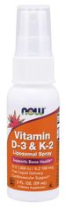 NOW Foods Liposomski vitamin D3 & amp; K2 (1000 ie / 100 mcg), 79 odmerkov, liposomski vitamin in pršilo, 59 ml