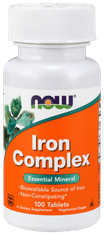 NOW Foods Iron Complex (železo), 100 tablet