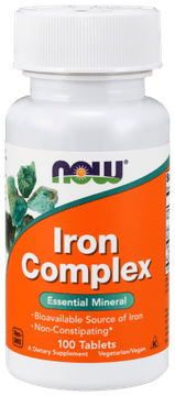 NOW Foods Iron Complex (železo), 100 tablet