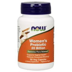NOW Foods Ženski probiotik, 20 milijard, 50 zeliščnih kapsul