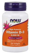 NOW Foods Vitamin D3, 2000 ie, 120 mehkih kapsul