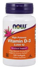 NOW Foods Vitamin D3, 2000 ie, 120 mehkih kapsul