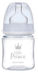 Canpol babies Royal Baby steklenica s širokim vratom, 120ml, modra