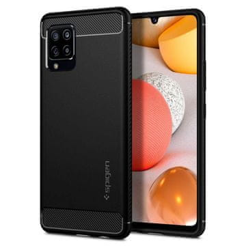 Spigen Rugged Armor silikonski ovitek za Samsung Galaxy A42 5G, črna