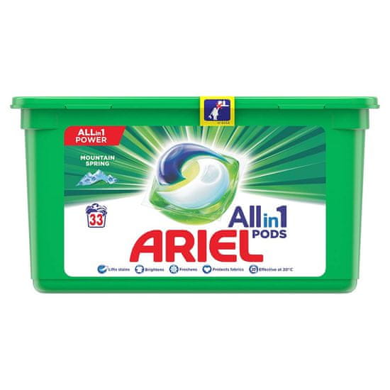 Ariel Mountain Spring kapsule za pranje perila 3v1, 33 pranj