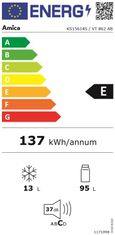 Amica KS15614S prostostoječi hladilnik