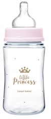 Canpol babies Royal Baby steklenica s širokim vratom, 240ml, roza