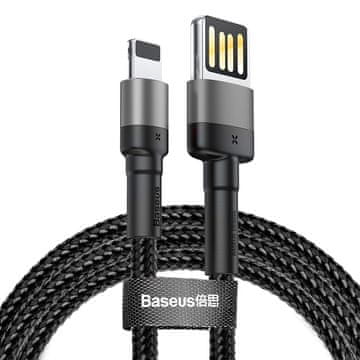 BASEUS Polnilni kabel Cafule Series USB-C v Lightning, 18 W, 1 m, sivo/črn (CATLKLF-G1)