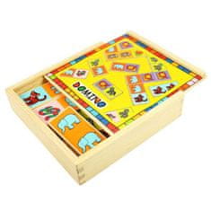 Bigjigs Toys Leseno domino z živalmi