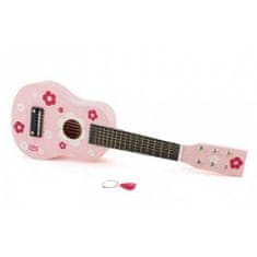 Vilac Lesena roza kitara z rožami