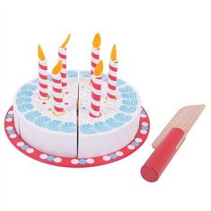 Bigjigs Toys rezalnik za torto za rojstni dan